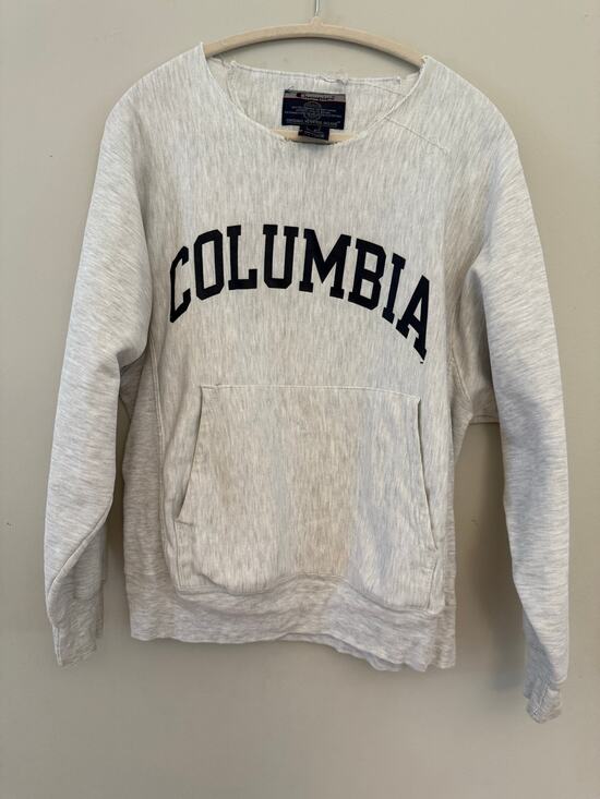 Champion Reverse Weave Tops - Champion Reverse Weave Columbia‎ Sweatshirt Cutoff Neck Gray Size S Oversized